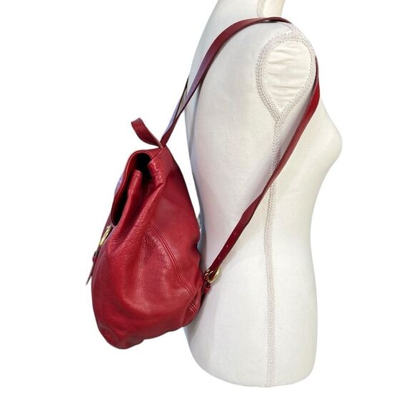 Vintage Coach Soho Back Sac 4134 Backpack Red Leather Buckle Bag - Picture 2 of 14